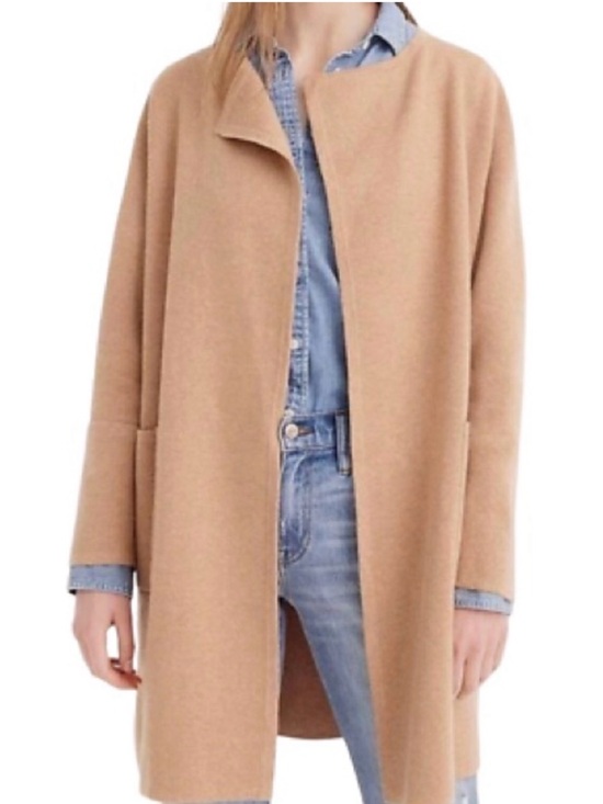 J. Crew Sweaters - J. Crew Juliette Camel Open-Front Knit Cardigan